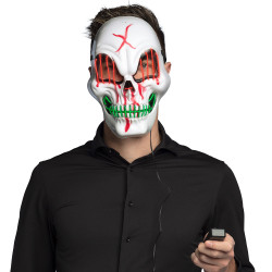 Svietiaca LED maska krvavá maska